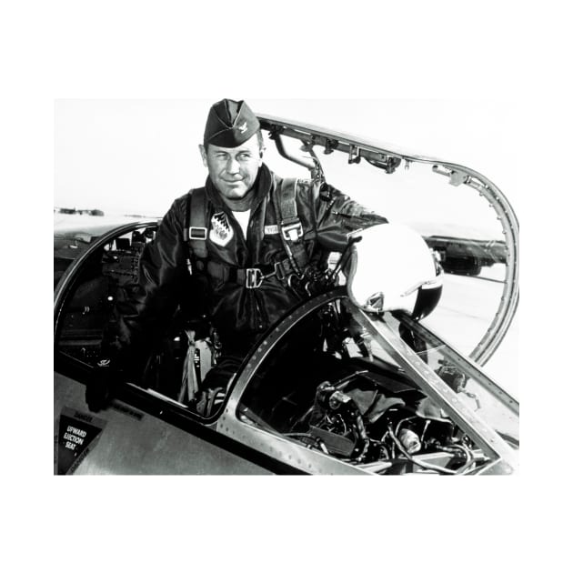 Portrait of Charles Chuck Yeager, American pilot (H425/0012) by SciencePhoto