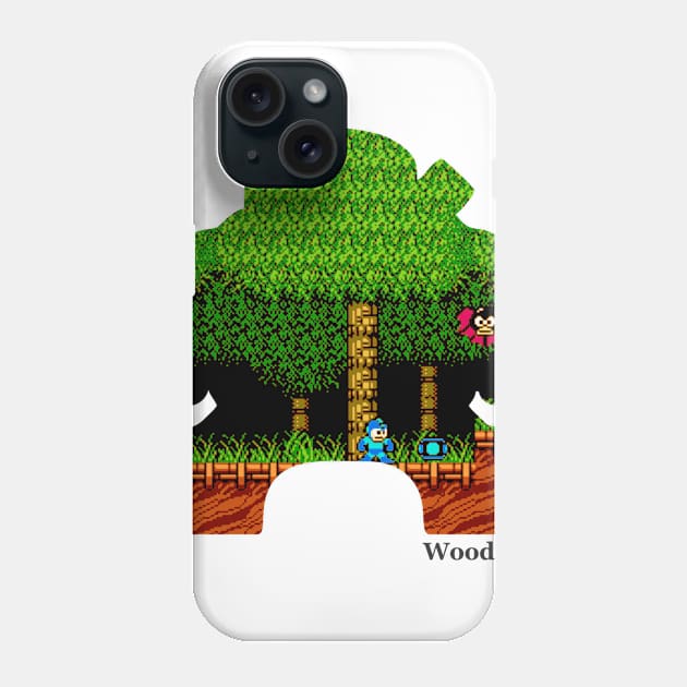 Wood Man Silhouette - Mega Man 2 Phone Case by Desperado902