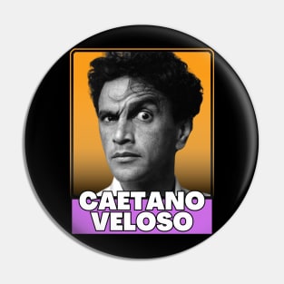 Caetano veloso (70s retro style) Pin