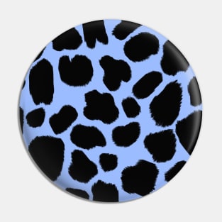 Blue Cow Hide Print Pin