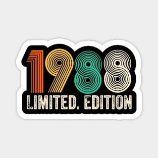 1987 Vintage 1998 Birthday Retro 1987 Retro Magnet