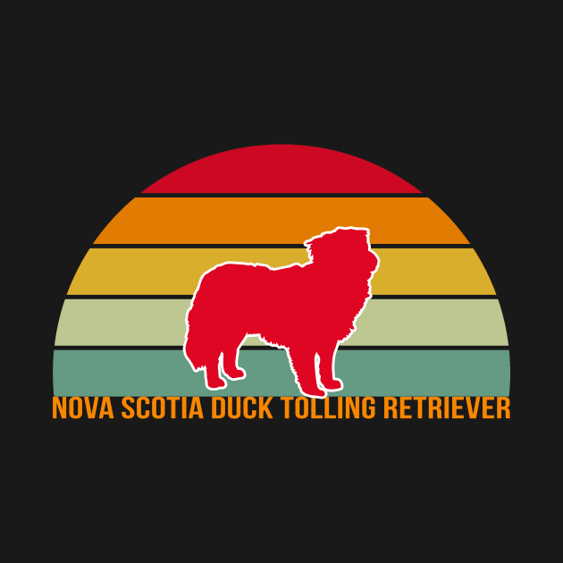 Nova Scotia Duck Tolling Retriever Vintage Silhouette by khoula252018