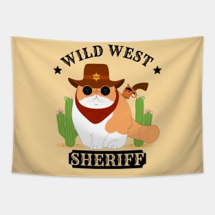 Sheriff Exotic Shorthair Cat Tapestry