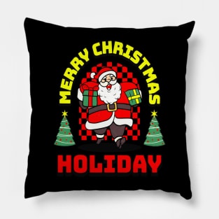 Merry Christmas Holiday Pillow