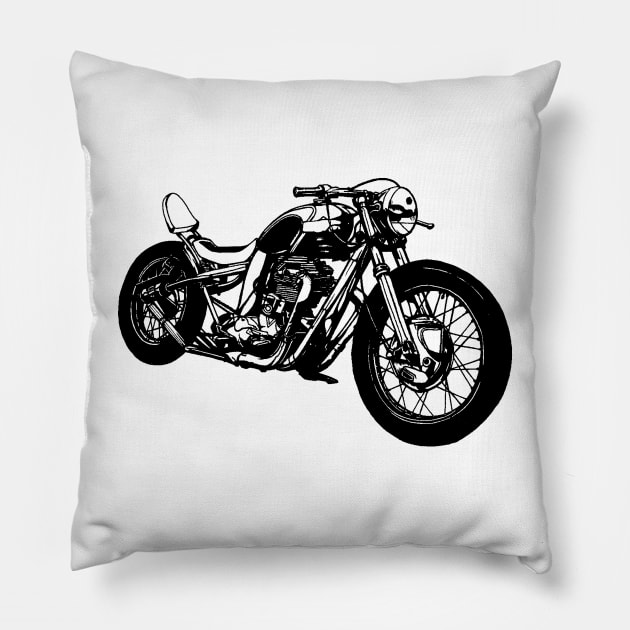 Chopper motorbike Pillow by otastd