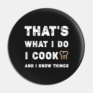 Cooking Cook Chef Vintage Men Women Cooking Lover Culinary Cook Pin