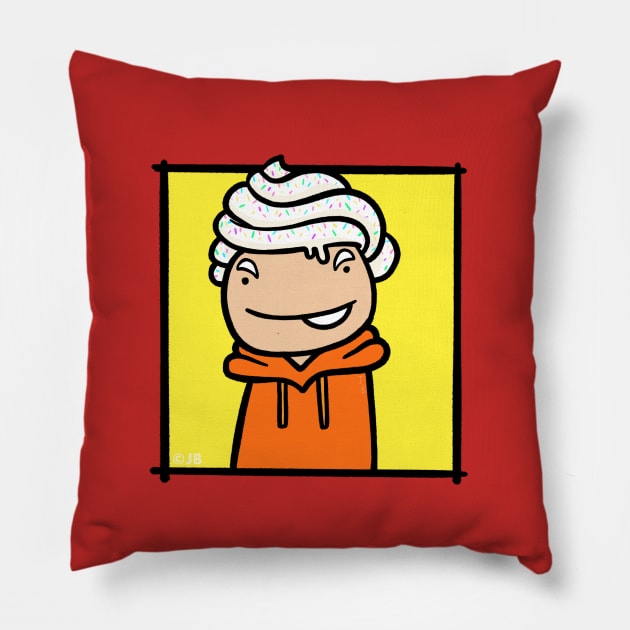 Creamy Doodle Pillow by Sketchy