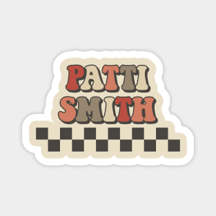 Patti Smith Checkered Retro Groovy Style Magnet