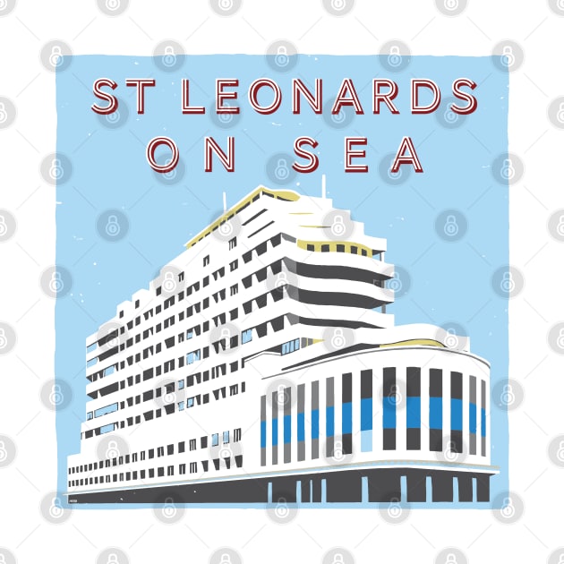 St Leonards-On-Sea Retro Style Poster by WonderWebb