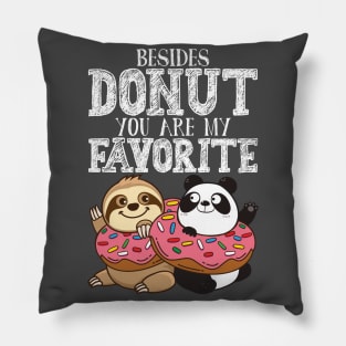 Sloth Panda - Besides Donut You Are My Favorite Pillow