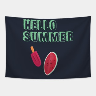 hello summer t-shirt, beach t-shirt, hello summer gifts Tapestry
