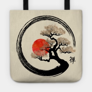 Enso Zen Circle and Bonsai Tree Tote