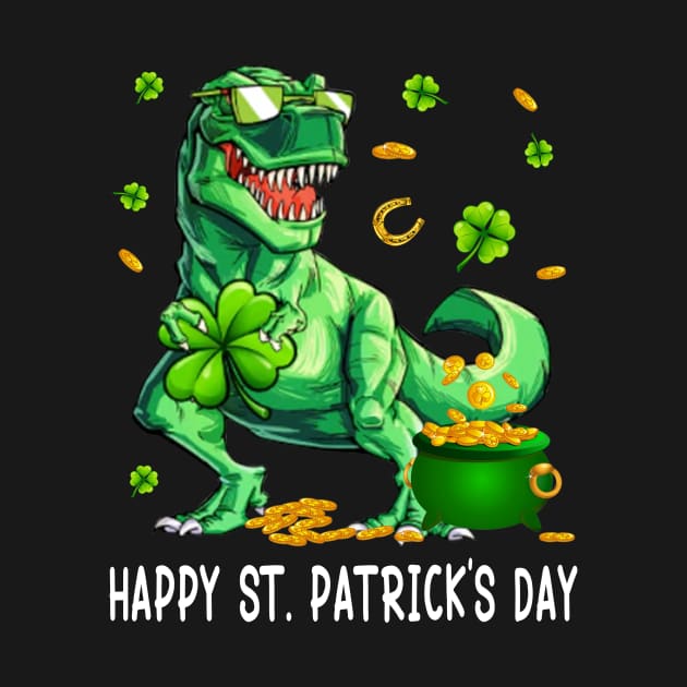 Happy St Patricks Day Dinosaur by celestewilliey