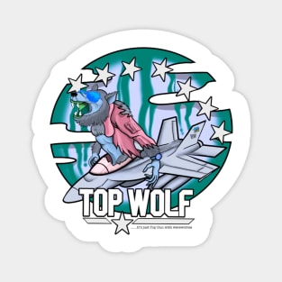 Top Wolf - Toxic Waste Blue Magnet