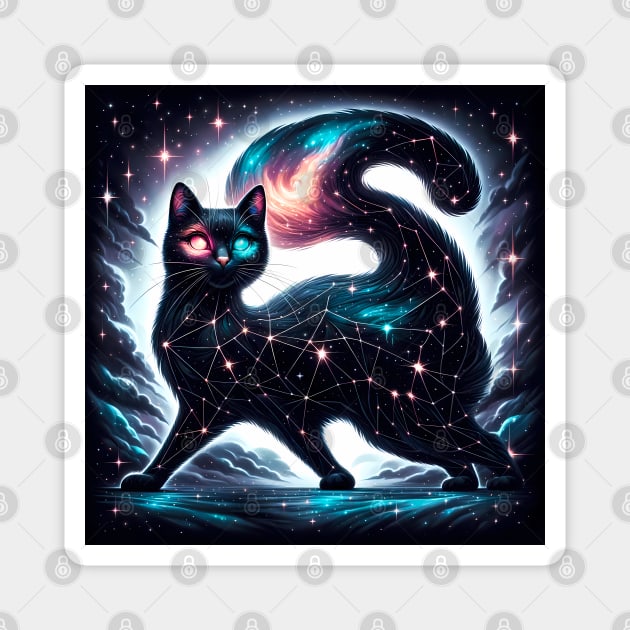 Galaxy Cat Magnet by tracydixon