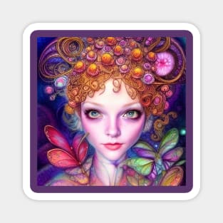 Beautiful Vibrant Faerie Princess Magnet