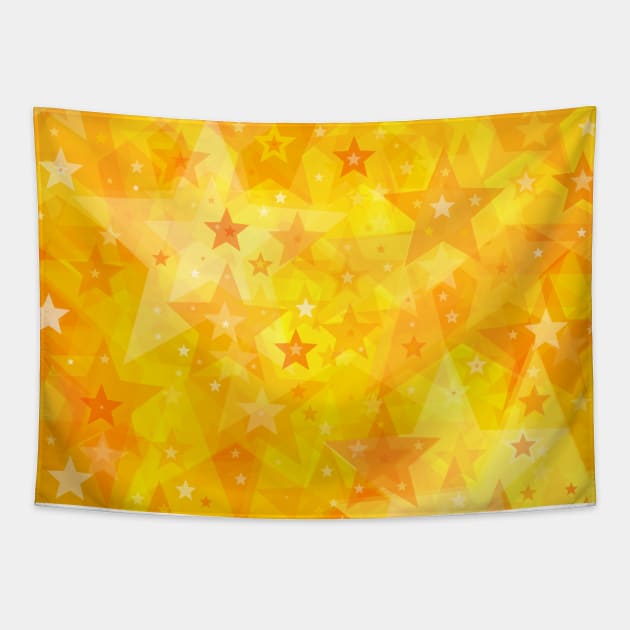 Gold Star Power Pattern Tapestry by Art by Deborah Camp