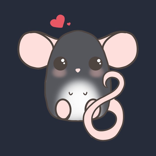 Cute Rat - Dumbo Grey by Art By December