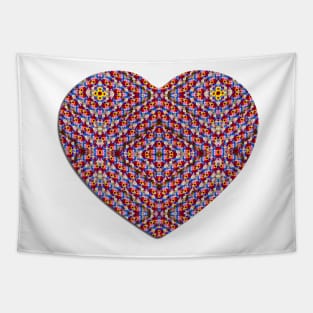Flower Power Pattern and Heart Tapestry