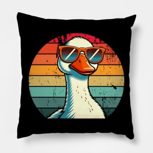 Silly Goose in Sunglasses Pun Meme Pool Funny Goose Pillow