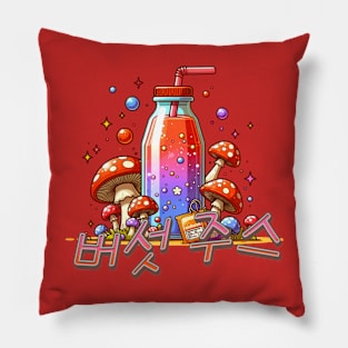 Mushroom Bottle Juice - Cute aesthetic Korean Style sweets Pillow