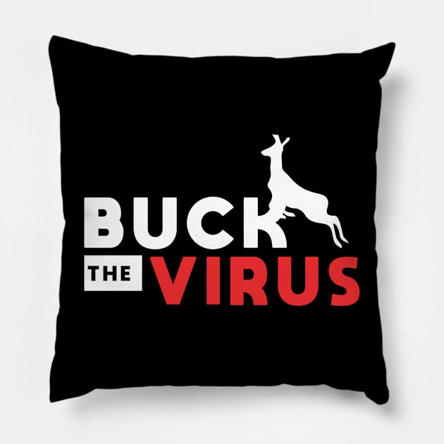 Buck The Virus #1 Pillow by potch94