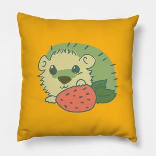 Hedgehog With Strawberry Pillow