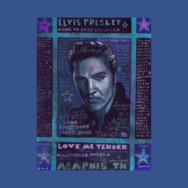 Disover Elvis in Blue - Elvis Presley - T-Shirt