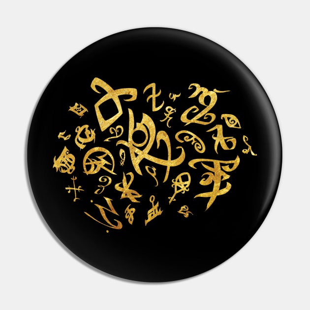 Shadowhunters rune /The mortal instruments - gold group of runes - Parabatai - Mundane gift idea Pin by Vane22april