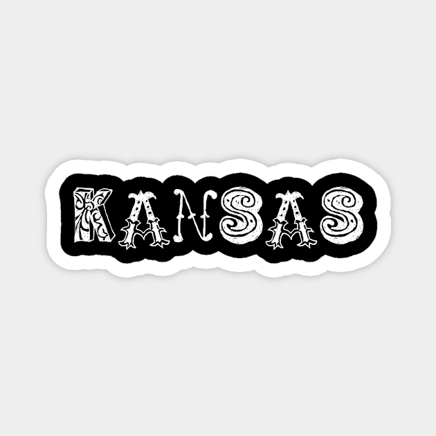 Kansas 50 States Names Magnet by swagmaven