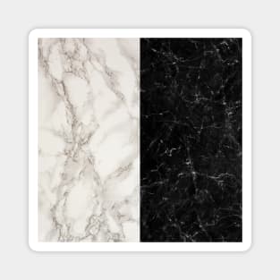 Black and white pastel shade marble Magnet