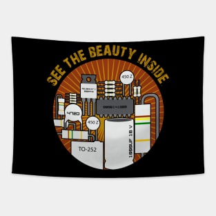 Resistor Beauty Inside Funny Electronics Tapestry