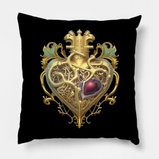 Golden Royal Heart Pillow