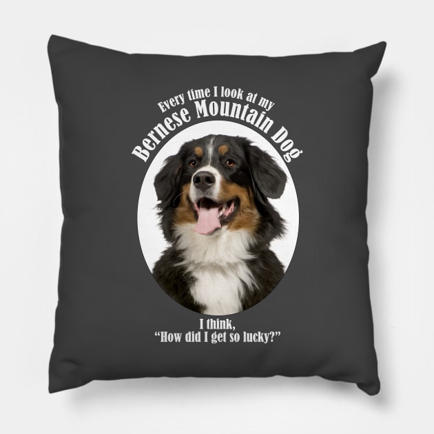 Bernese Mountain Dog Dad Pillow by You Had Me At Woof