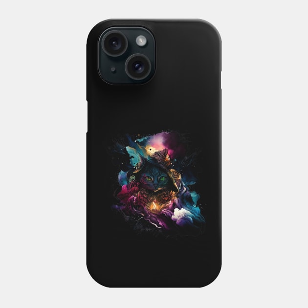 Cosmic Wizard Cat Phone Case by Symbi Skuggi