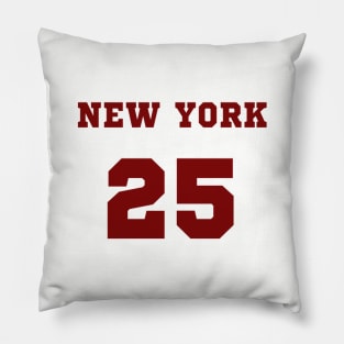 red text new york 25 Pillow