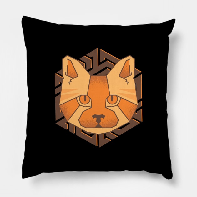 POLYGONAL CAT Pillow by LR_Collections