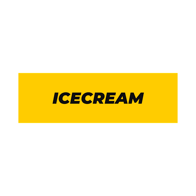 Icecream Yellow T-shirt by Smartmitbart