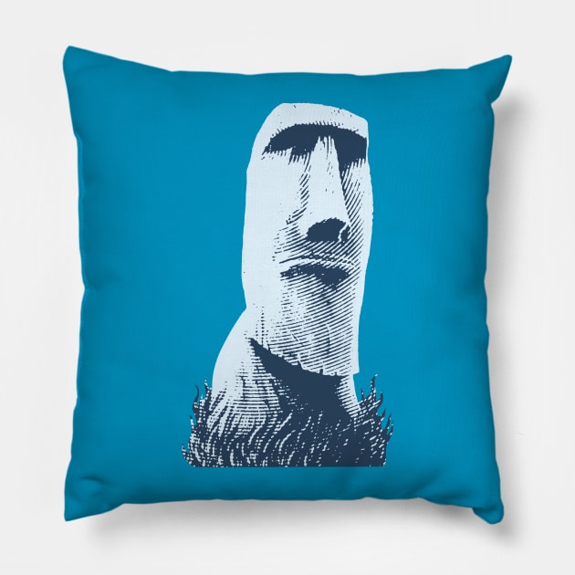 Moai #1 Pillow by zerostreet