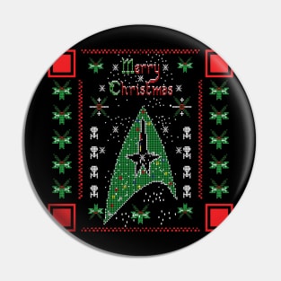 MERRY STARFLEET QR CODE Pin