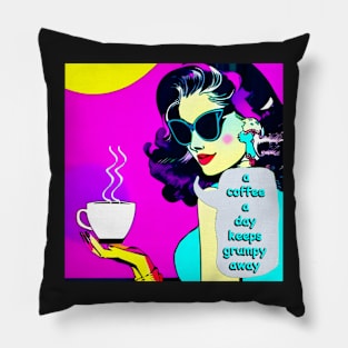 Retro Coffee Magic Pillow