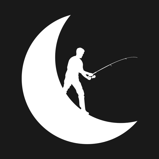 Moon Sports Funny Fishermen Fishing by TheTeeBee