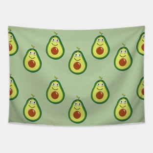 Cute green avocados Tapestry