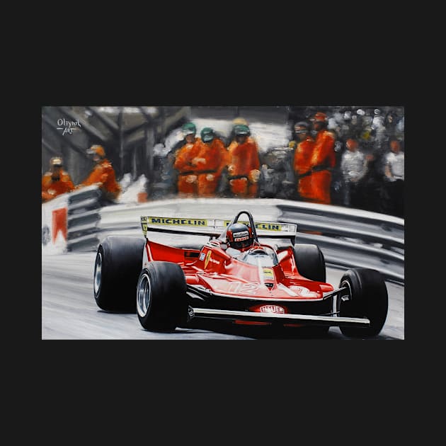 Gilles Villeneuve, Ferrari 312T4 by oleynik