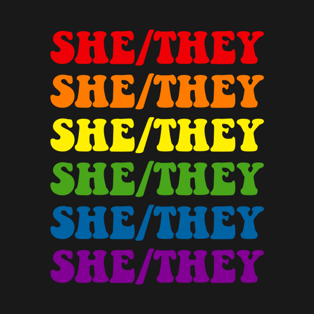 She/They Retro Rainbow Font by nats-designs