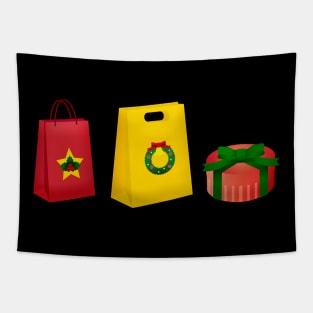 Merry Christmas Santa Gift Bags Tapestry