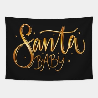 Santa Baby in Gold Tapestry