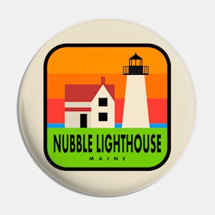 Nubble Lighthouse - Vintage Color Badge Pin