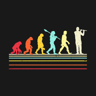 Vintage Flute Evolution Flute Player T-Shirt