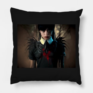 ADDAMS Family, Wednesday Jenna Ortega-inspired design, Pillow